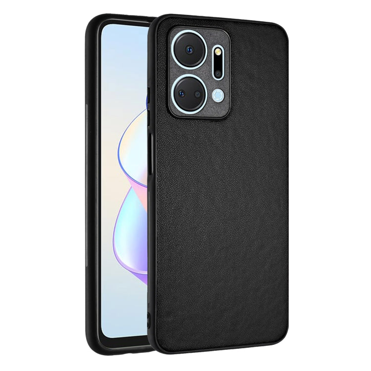 For Honor X7a/Play7T R20 Leather Pattern Phone Single Case(Black)