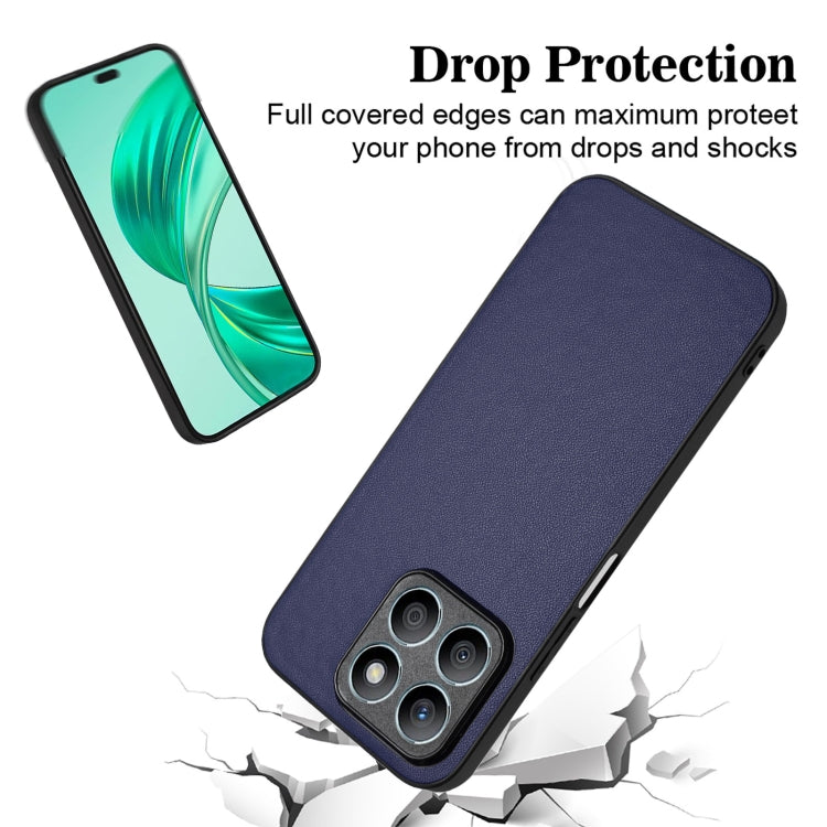 For Honor X8b 4G Global R20 Leather Pattern Phone Single Case(Blue)