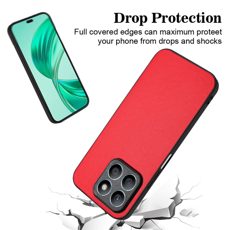 For Honor X8b 4G Global R20 Leather Pattern Phone Single Case(Red)