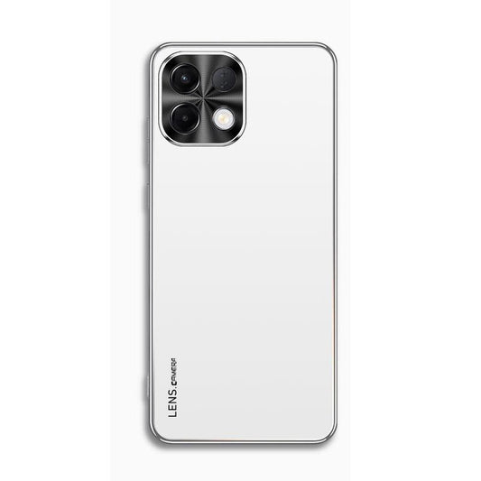 For OPPO K13 / K12s AG Frosted Electroplating Acrylic Phone Case(Silver White)