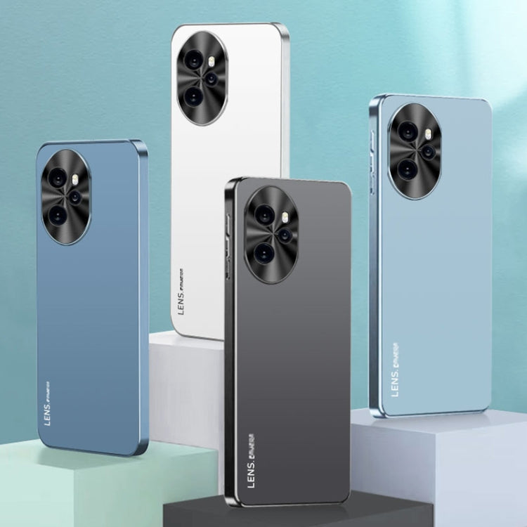 For Honor X50i AG Frosted Electroplating Acrylic Phone Case(Navy Blue)