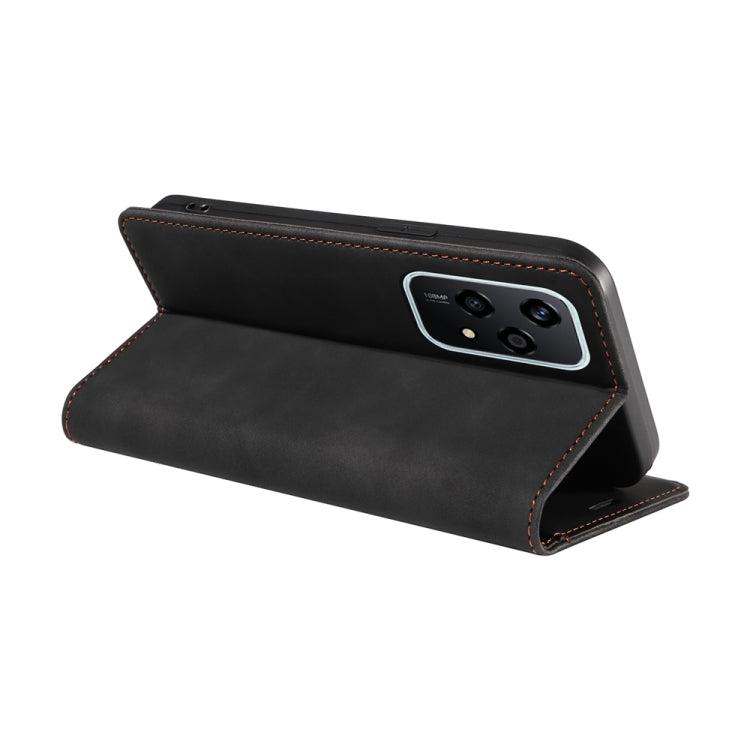 For Honor 200 Lite 5G Global BETOPNICE Suction RFID Anti-theft Leather Phone Case(Black)