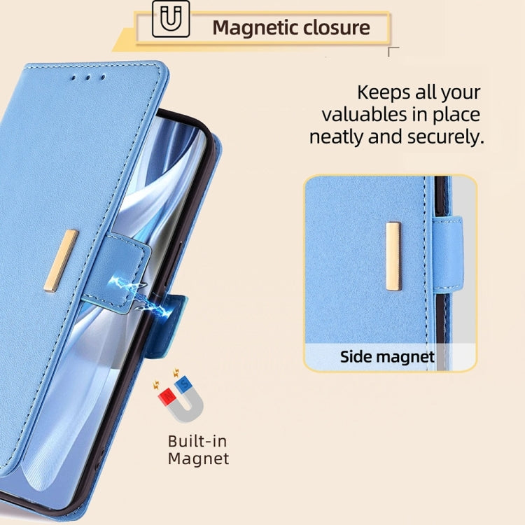 For Honor 90 GT Crossbody Chain Leather Phone Case(Blue)