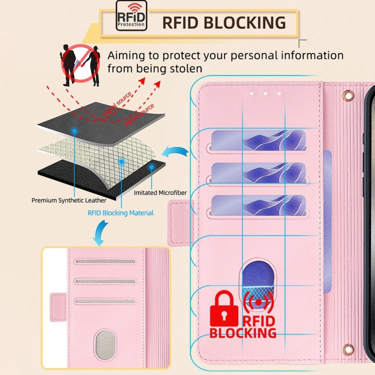 For Honor 90 GT Crossbody Chain Leather Phone Case(Pink)