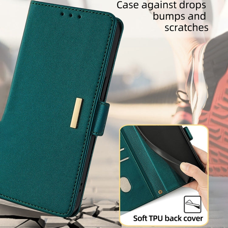 For Honor X8b Crossbody Chain Leather Phone Case(Green)