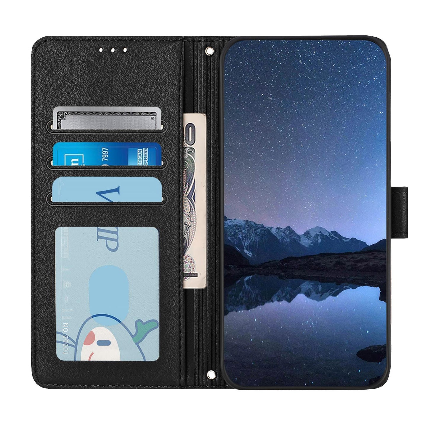 For vivo V50 5G Global Cat Rat Embossed Pattern RFID Leather Phone Case with Lanyard(Black)
