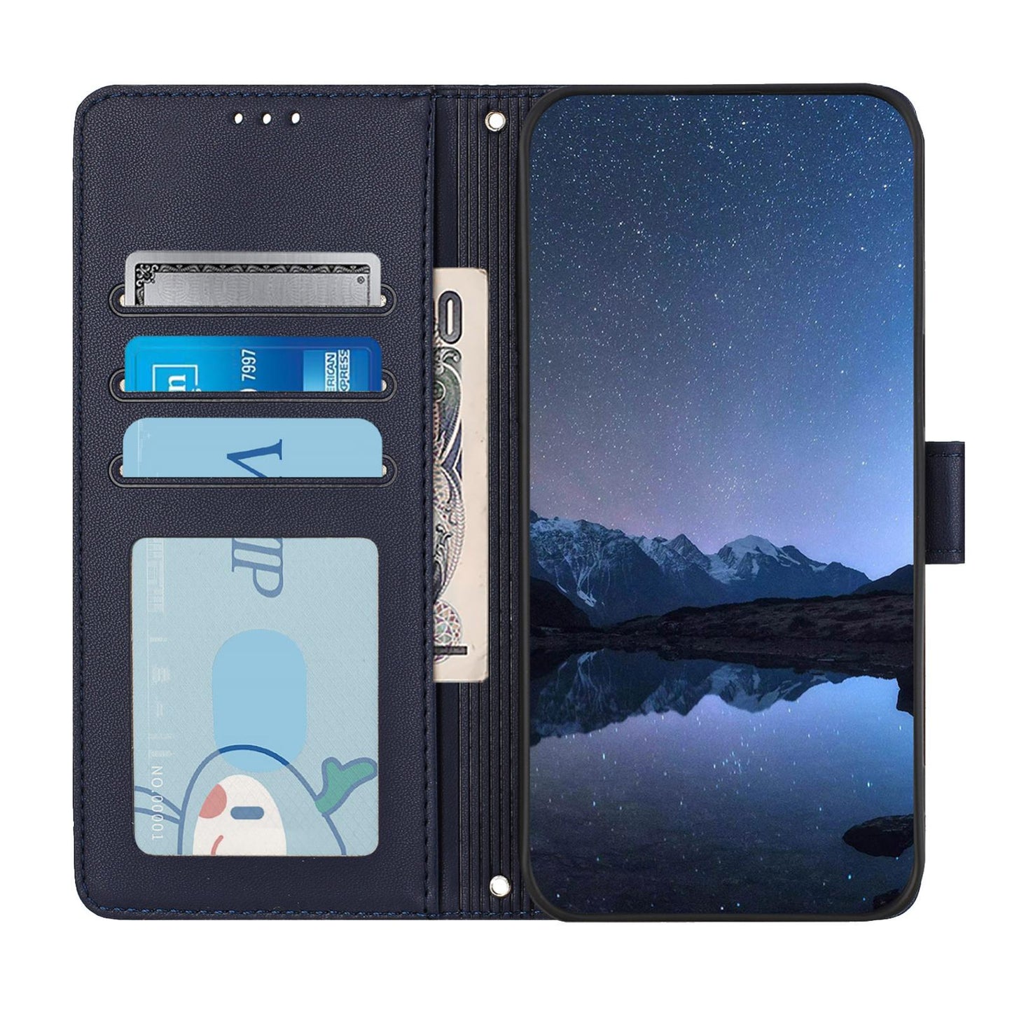 For vivo V50 5G Global Cat Rat Embossed Pattern RFID Leather Phone Case with Lanyard(Blue)