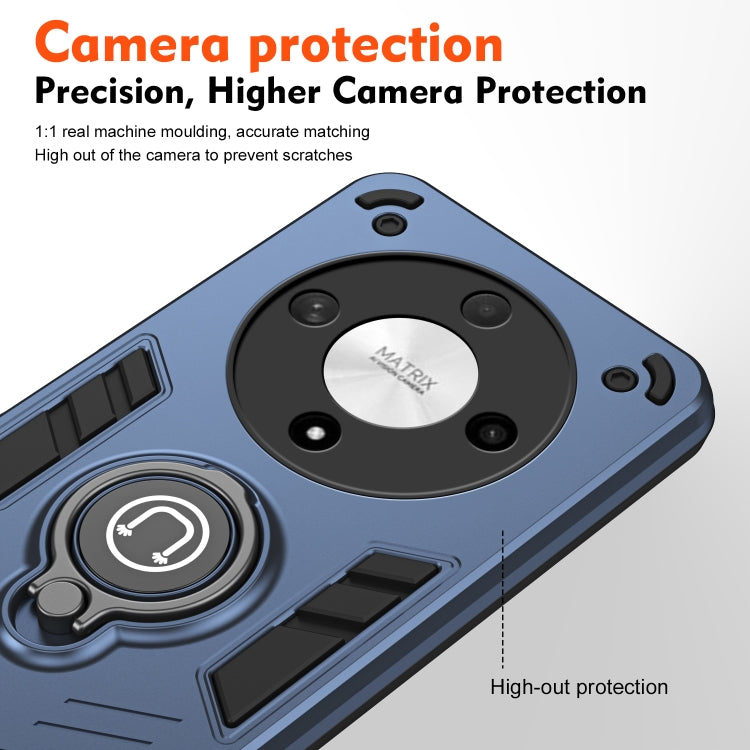 For Honor X9b Camshield Ring Holder Phone Case(Royal Blue)