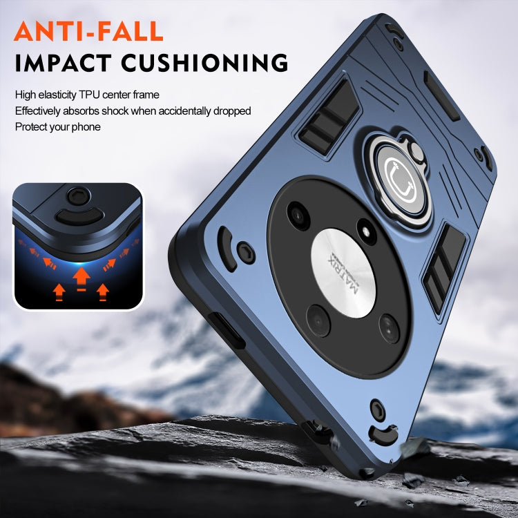 For Honor X9b Camshield Ring Holder Phone Case(Royal Blue)