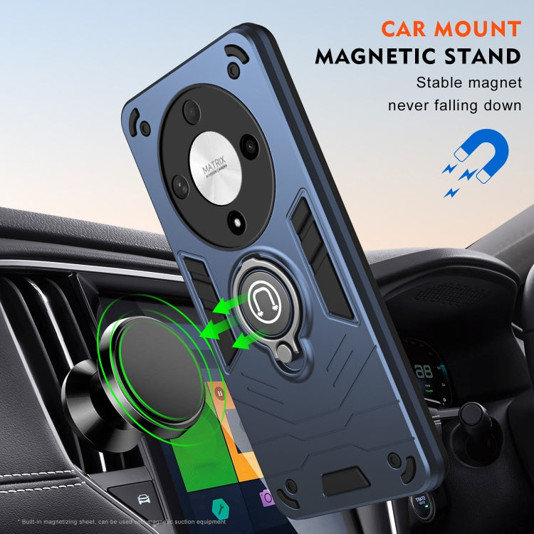 For Honor X9b Camshield Ring Holder Phone Case(Royal Blue)