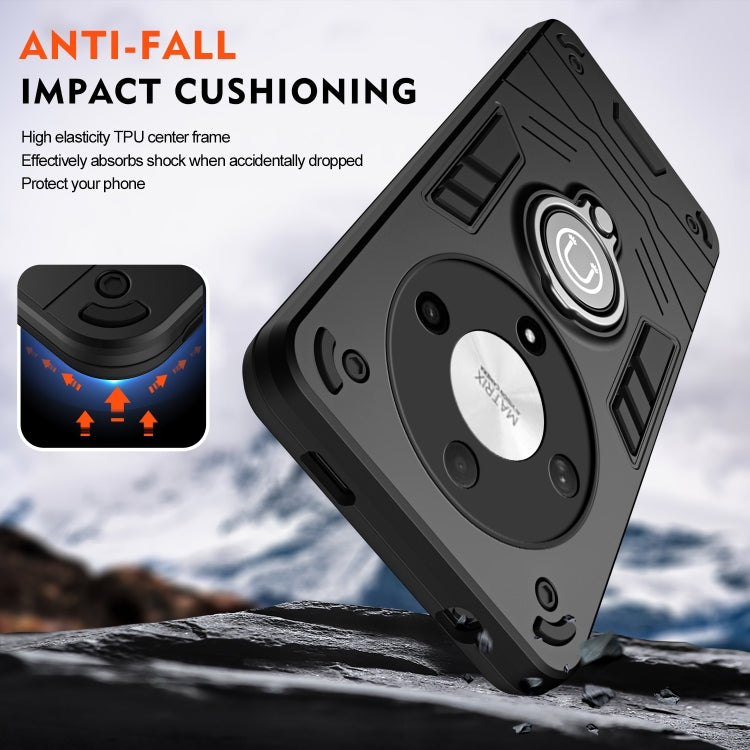 For Honor X9b Camshield Ring Holder Phone Case(Black)