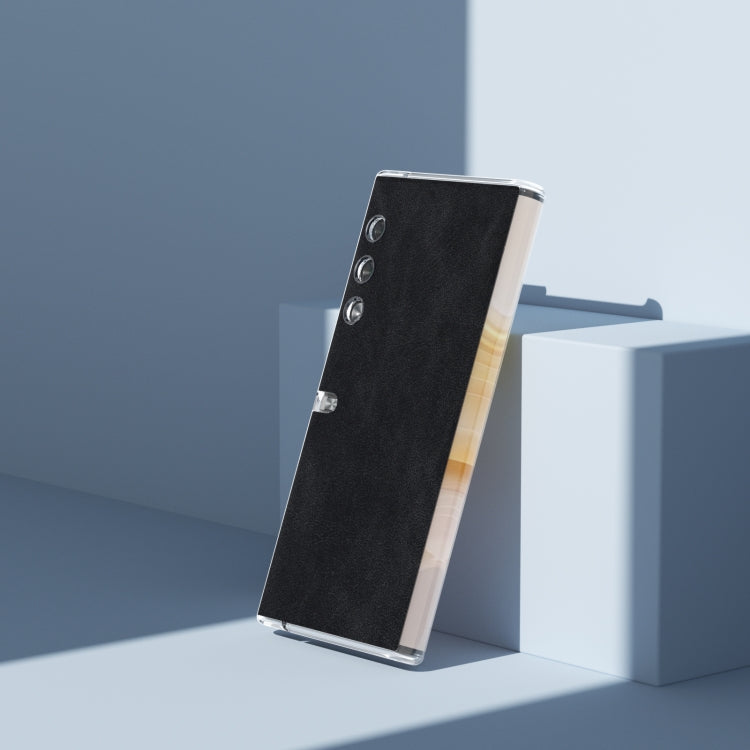 For Honor V Purse PU Leather Transparent Edge Phone Case(Black)