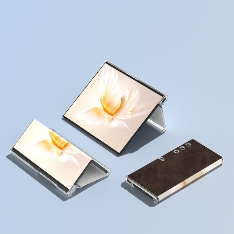 For Honor V Purse PU Leather Transparent Edge Phone Case(Coffee)