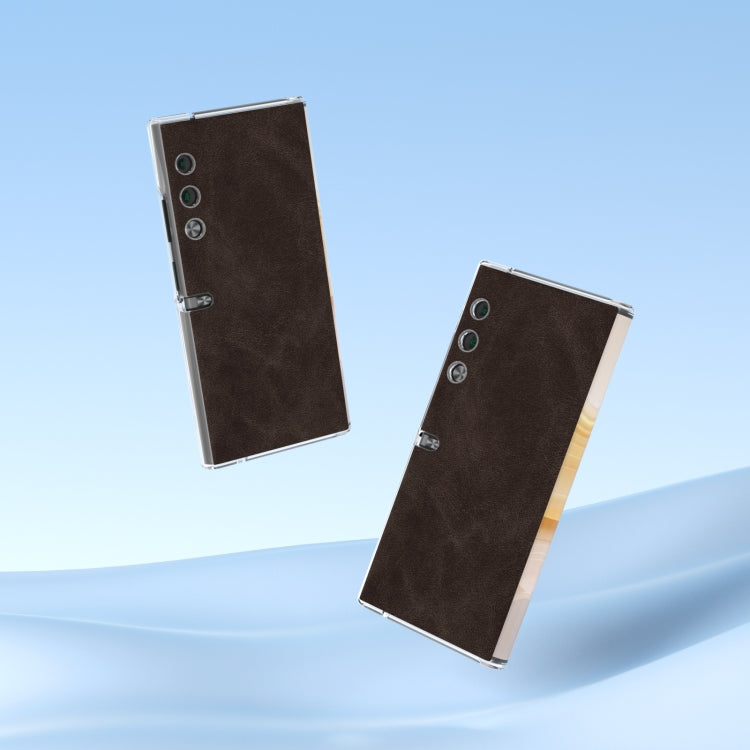 For Honor V Purse PU Leather Transparent Edge Phone Case(Coffee)