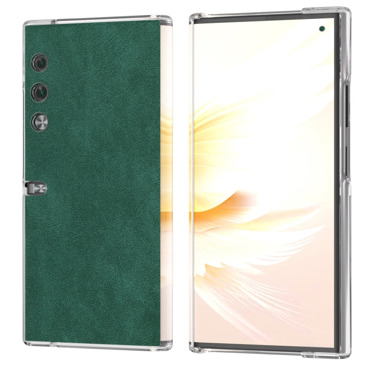 For Honor V Purse PU Leather Transparent Edge Phone Case(Green)
