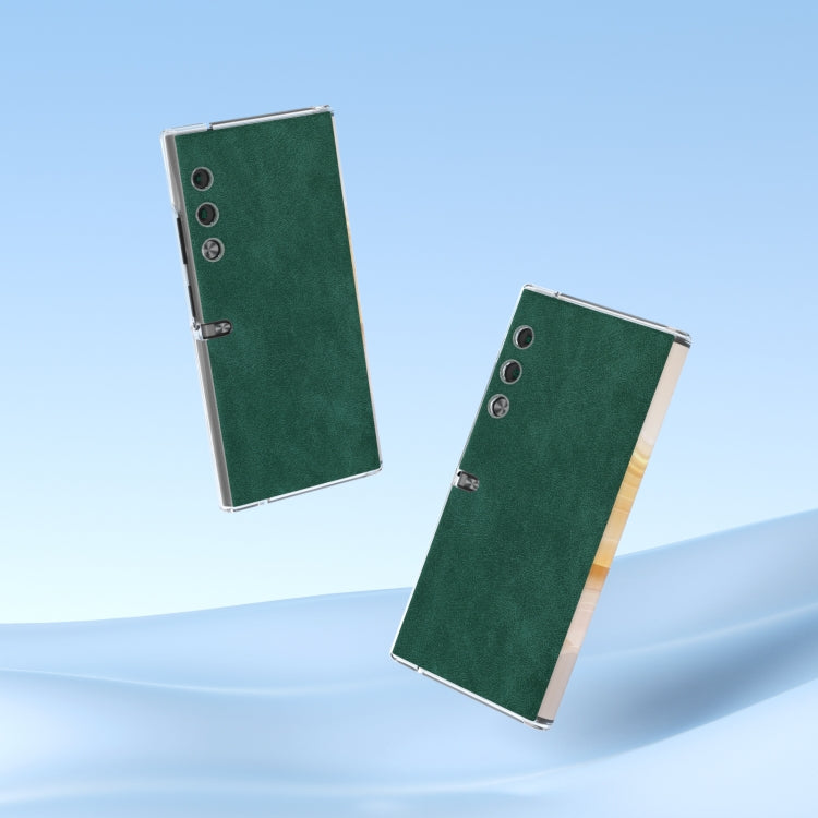 For Honor V Purse PU Leather Transparent Edge Phone Case(Green)