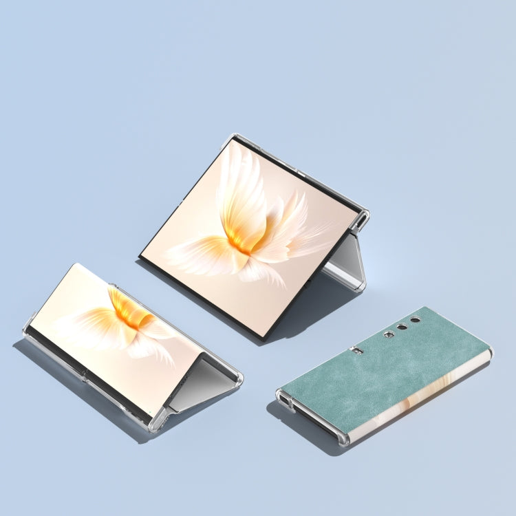 For Honor V Purse PU Leather Transparent Edge Phone Case(Light Blue)