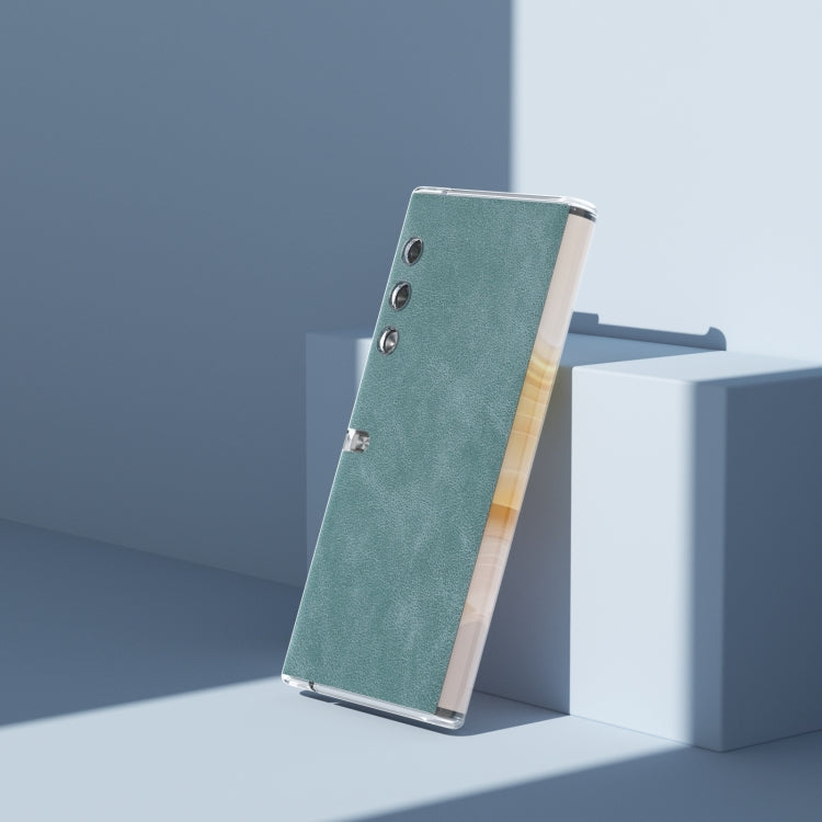 For Honor V Purse PU Leather Transparent Edge Phone Case(Light Blue)