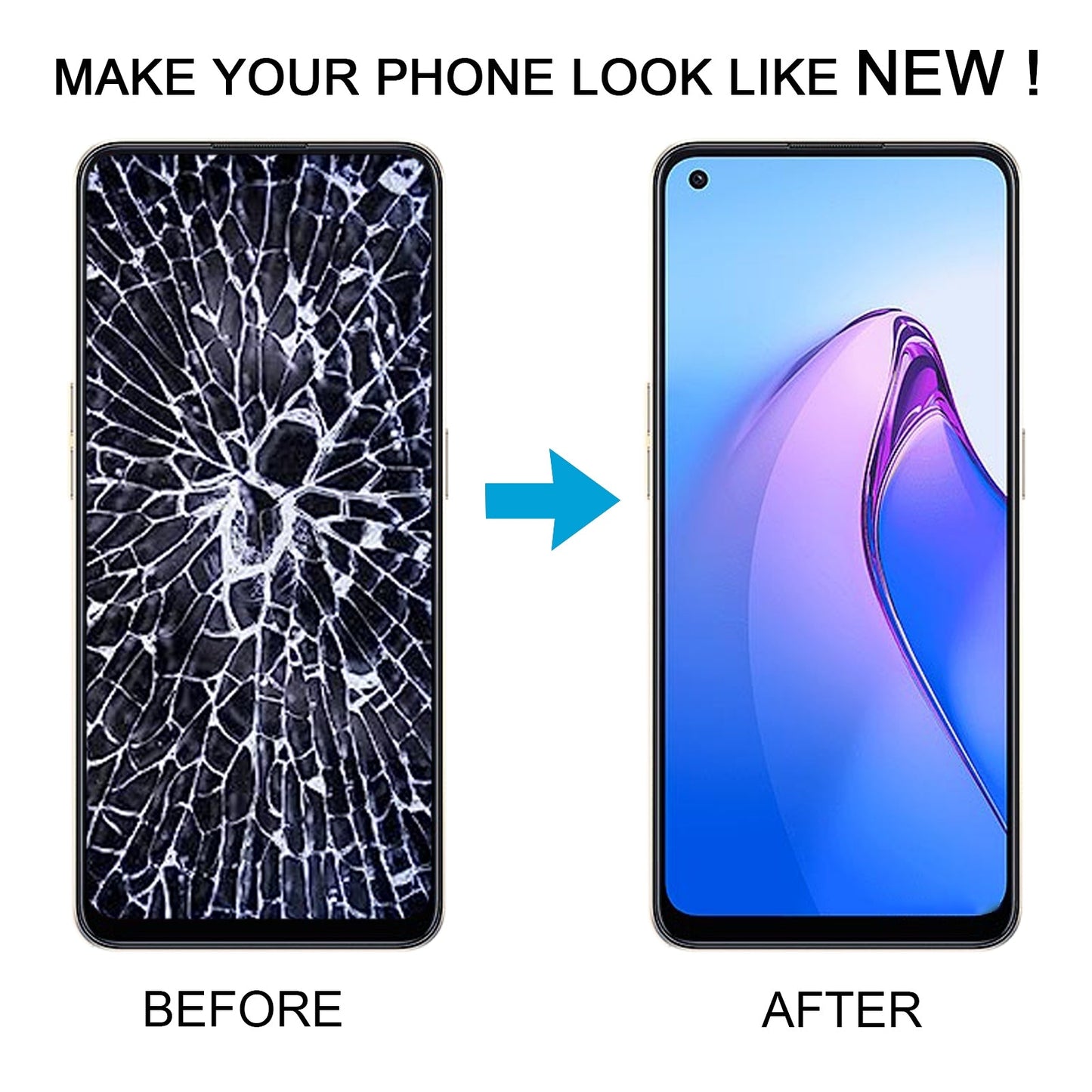 For OPPO Reno8 5G OLED LCD Screen with Digitizer Full Assembly