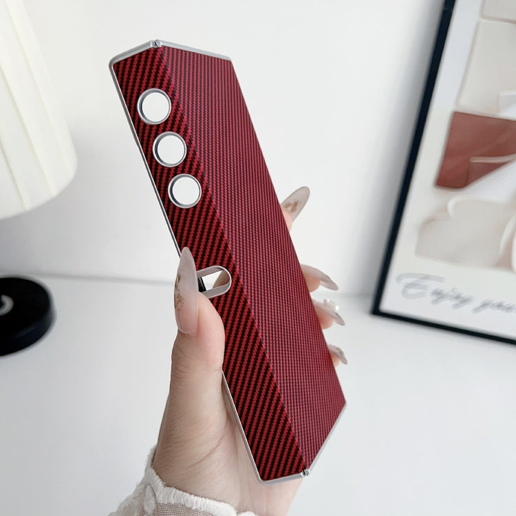 For Honor V Purse Kevlar Carbon Fiber Ultra-thin Shockproof Phone Case(Dark Blue)