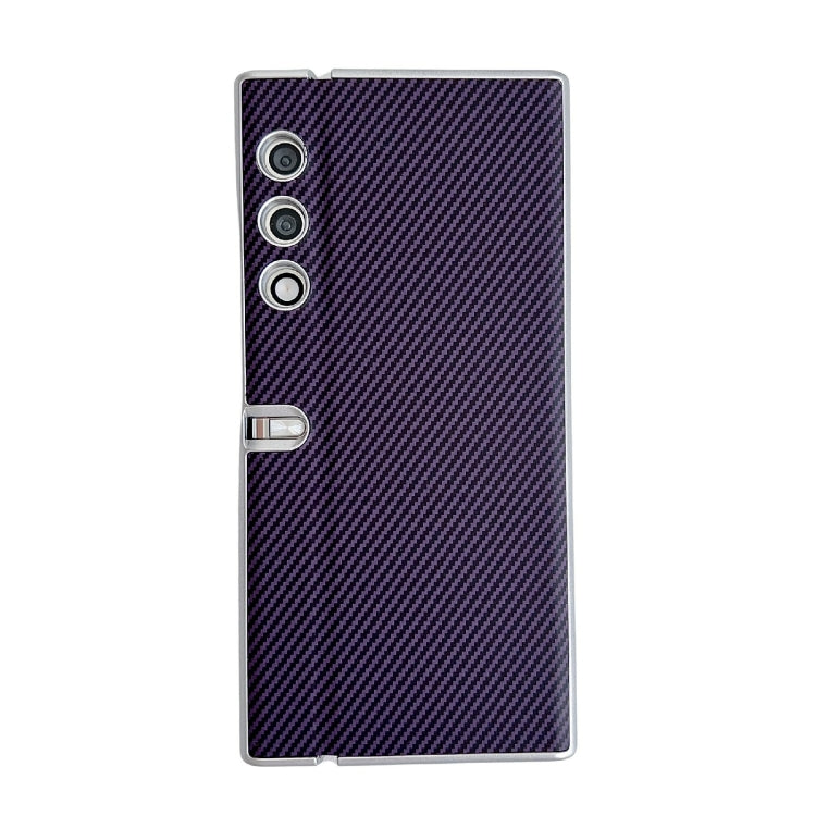 For Honor V Purse Kevlar Carbon Fiber Ultra-thin Shockproof Phone Case(Purple)