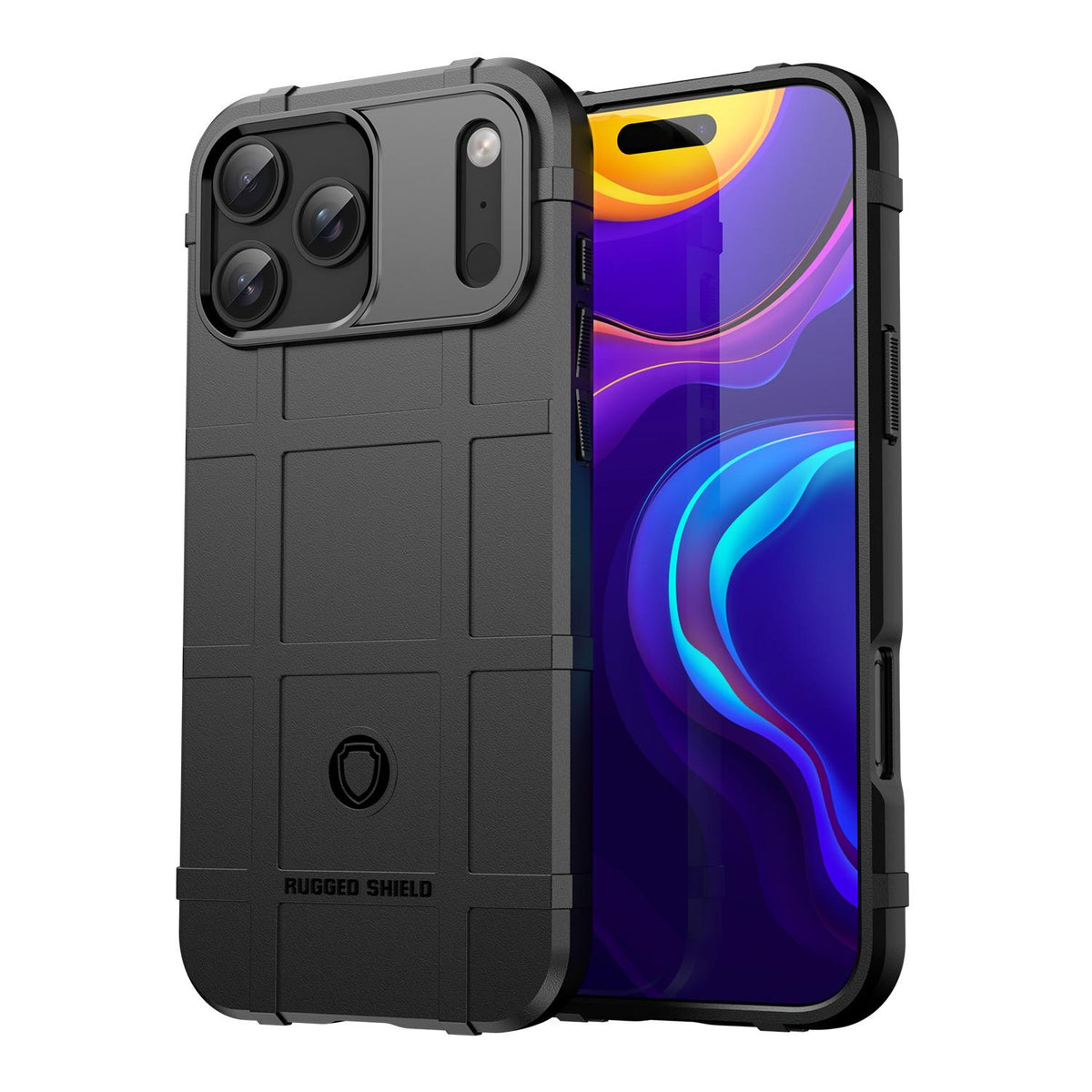Compatible with iPhone 18 Pro Max Full Coverage Shockproof TPU Phone Case - Black