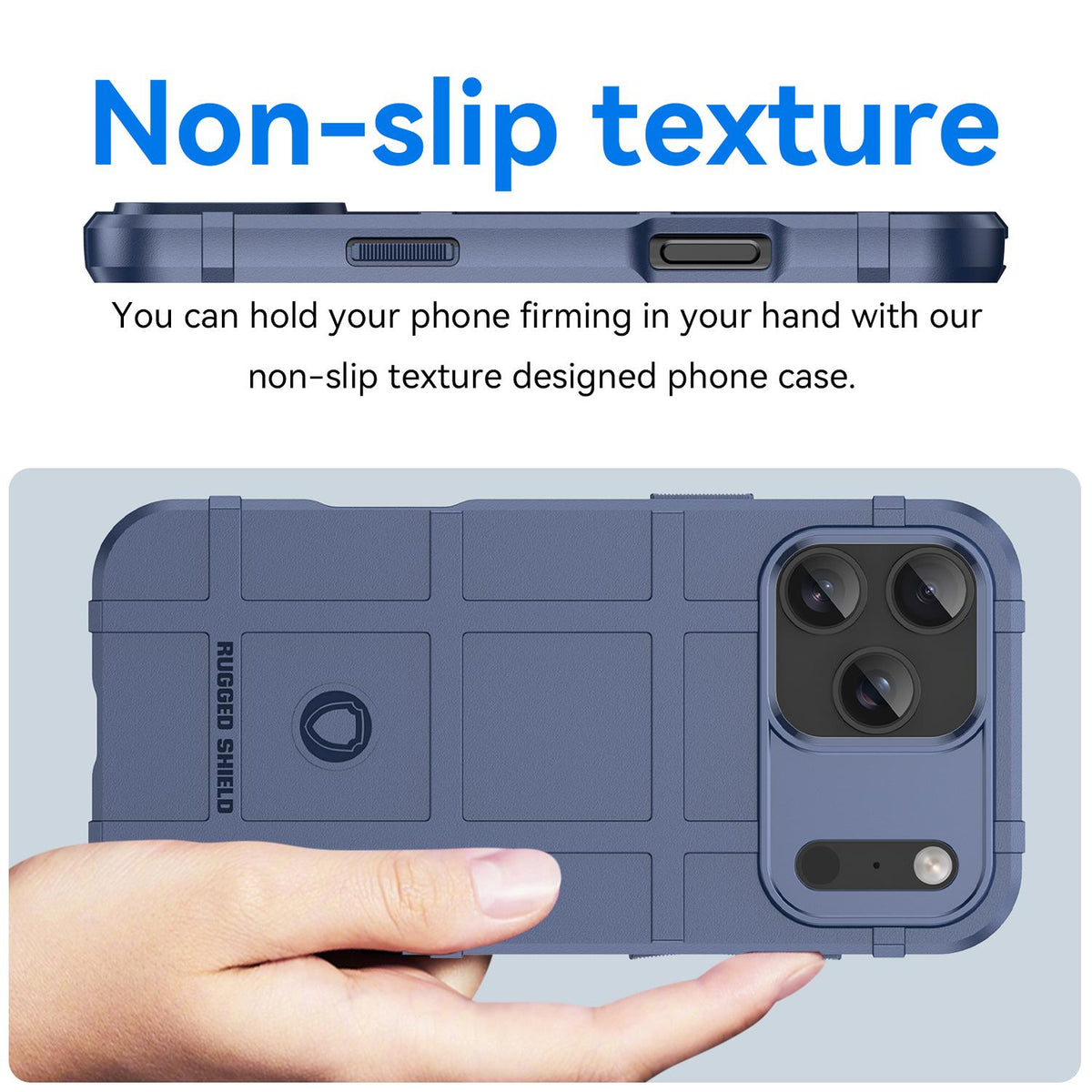 Compatible with iPhone 18 Pro Max Full Coverage Shockproof TPU Phone Case - Blue