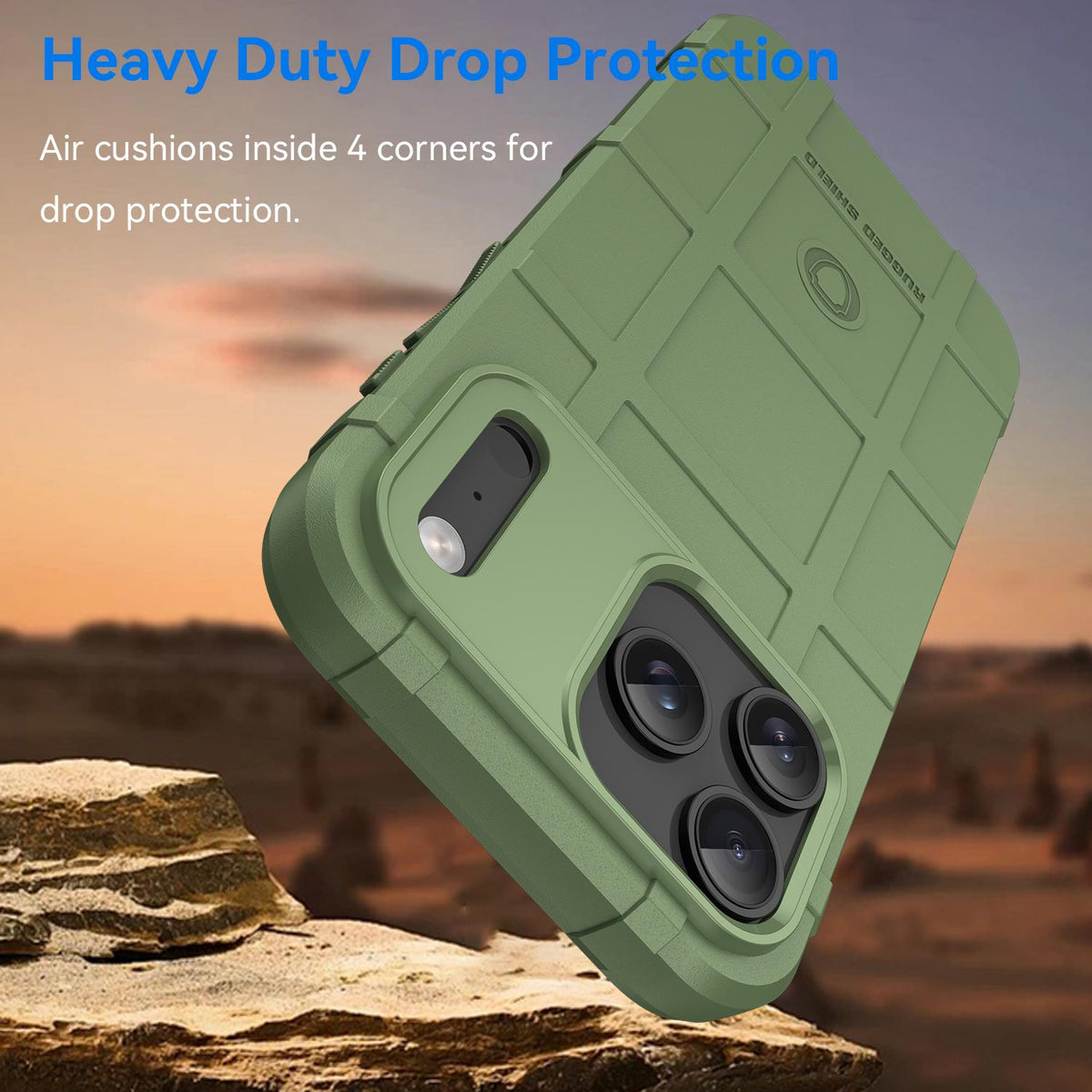 Compatible with iPhone 18 Pro Max Full Coverage Shockproof TPU Phone Case - Green