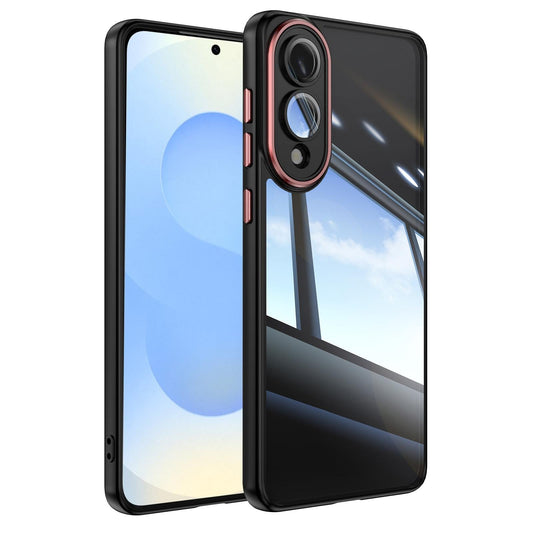 For Samsung Galaxy S25 Edge 5G Acrylic Hybrid TPU Armor Shockproof Phone Case(Black Red)