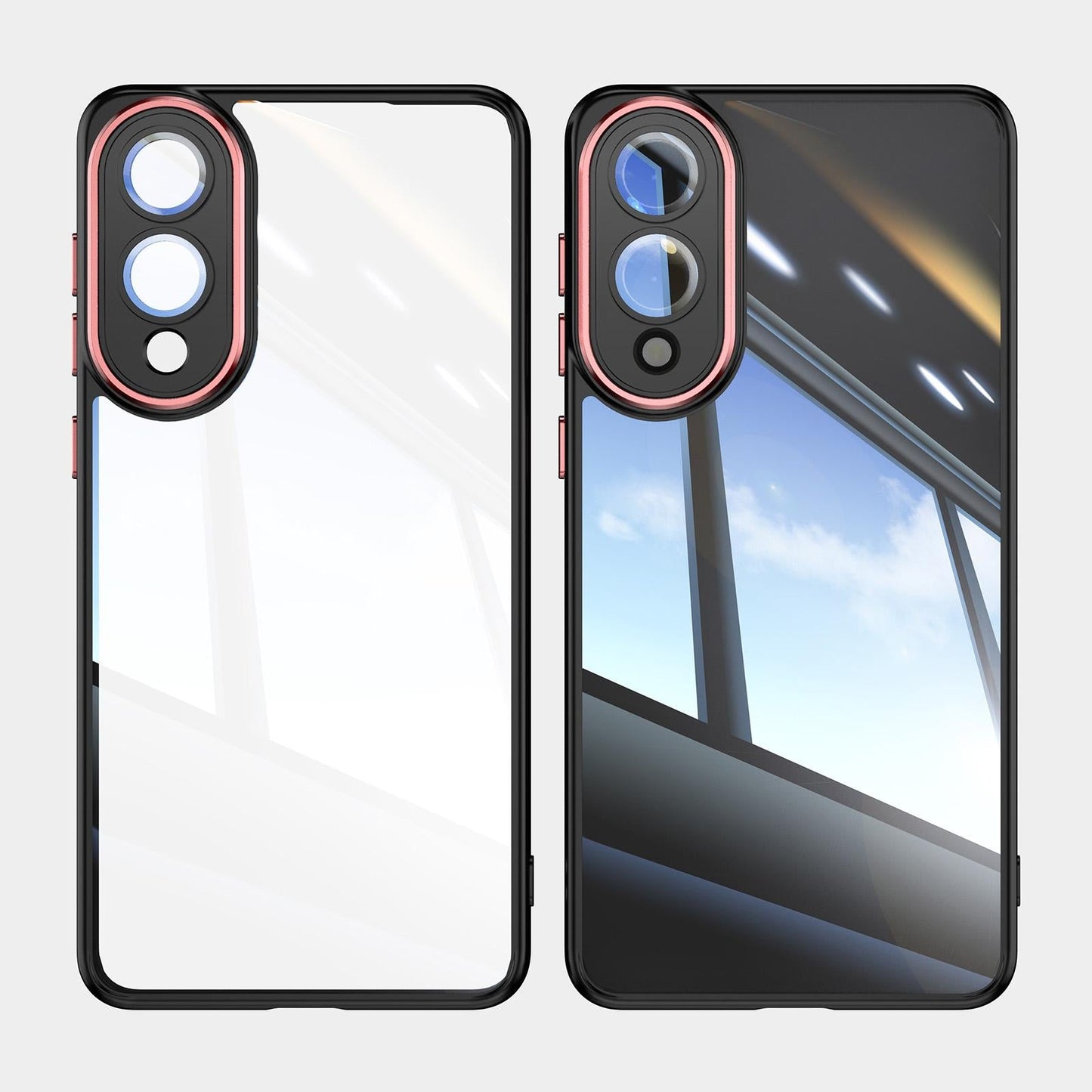 For Samsung Galaxy S25 Edge 5G Acrylic Hybrid TPU Armor Shockproof Phone Case(Black Red)