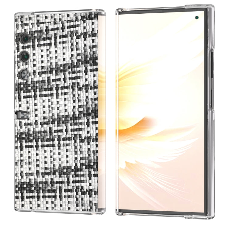 For Honor V Purse Colorful Rhombic Texture Transparent Frame PU Phone Case(Black White)