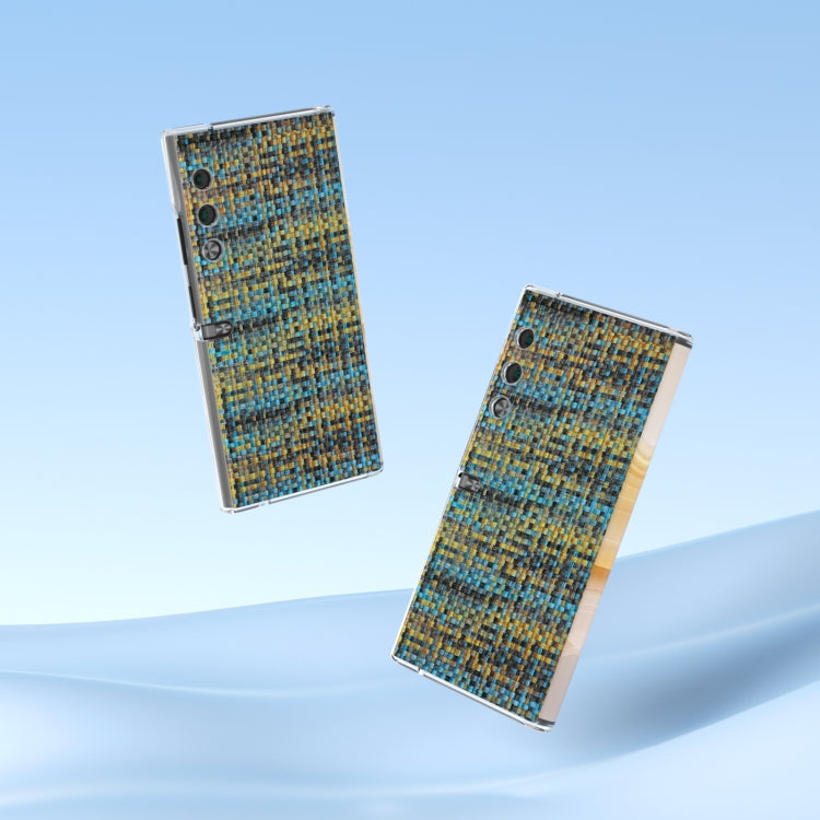 For Honor V Purse Colorful Rhombic Texture Transparent Frame PU Phone Case(Gold)