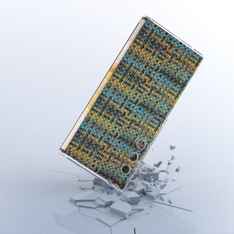 For Honor V Purse Colorful Rhombic Texture Transparent Frame PU Phone Case(Gold)