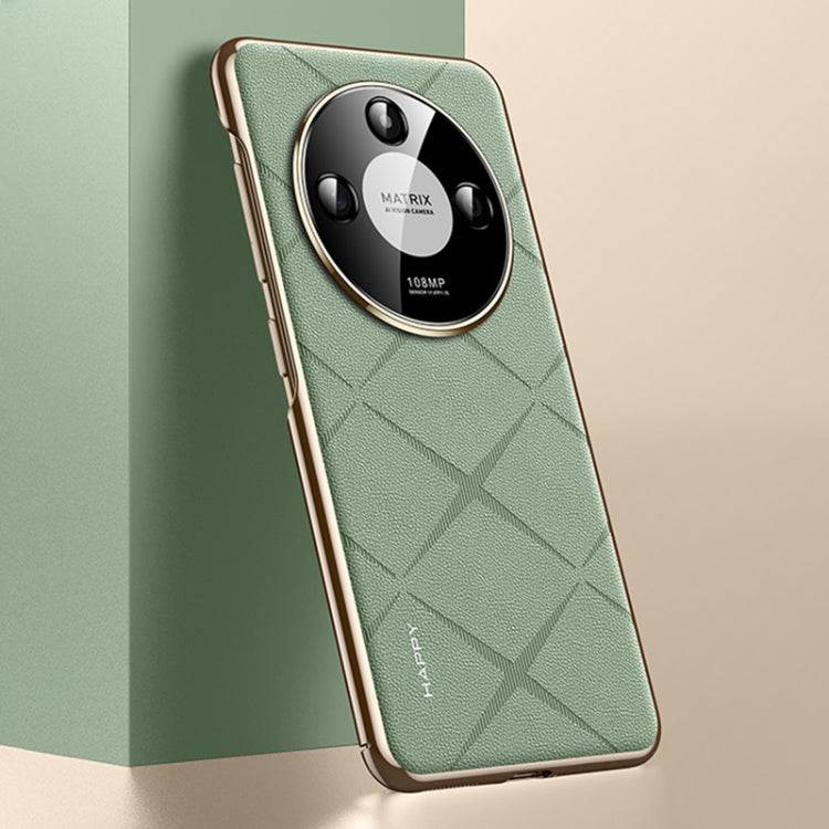 For Honor X50 Plain Leather PC Phone Case(Green)