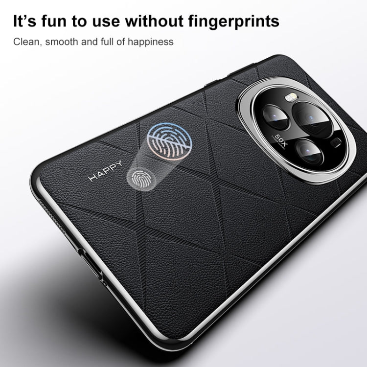 For Honor Magic6 RSR Porsche Design Plain Leather PC Phone Case(Black)