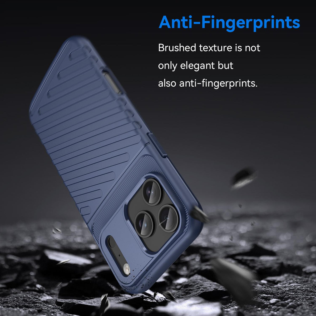 Compatible with iPhone 18 Pro Max Thunderbolt Shockproof Soft TPU Phone Case - Blue