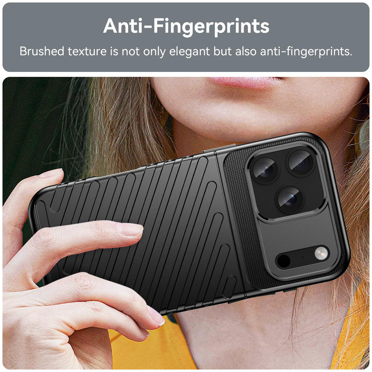 Compatible with iPhone 18 Pro Max Thunderbolt Shockproof Soft TPU Phone Case - Black