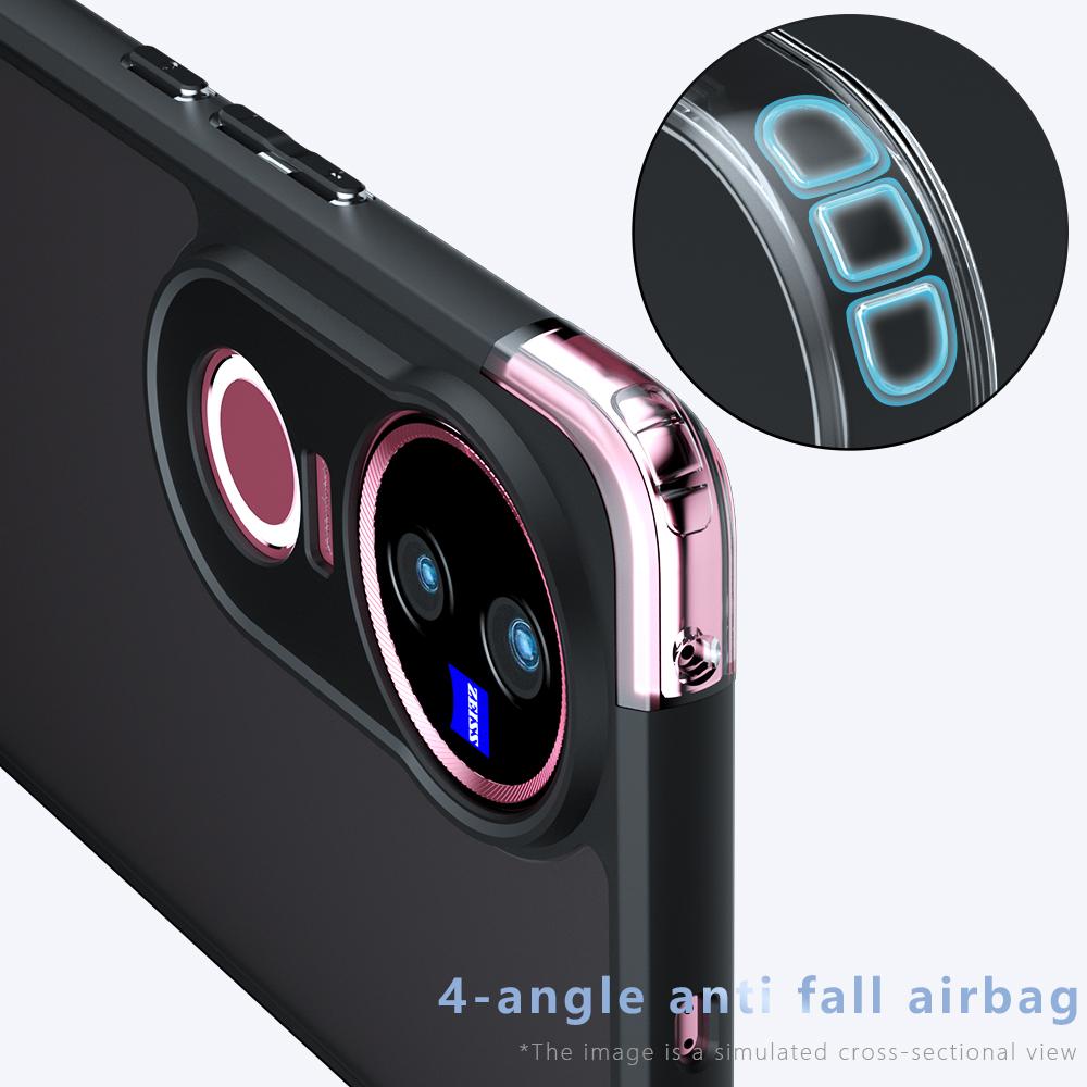For vivo V50 Armor Precise Hole PC Hybrid TPU Phone Case(Frosted Black)
