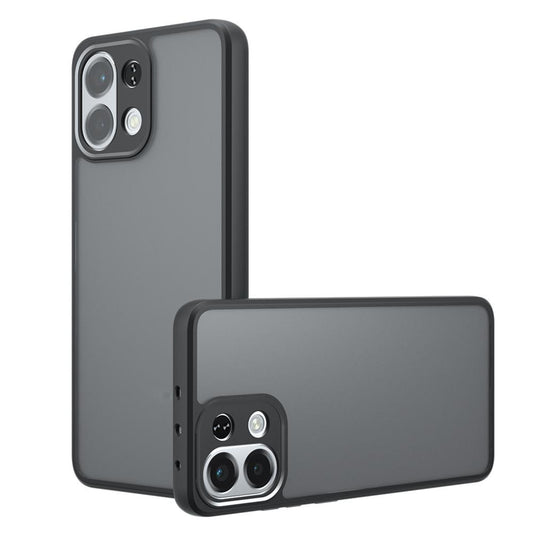 For OPPO K13 / K13x Armor Precise Hole PC Hybrid TPU Phone Case(Frosted Black)