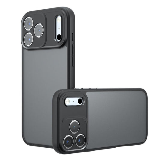 Compatible with iPhone 18 Pro Max Armor Precise Hole PC Dual-Layer TPU Phone Case - Frosted Black
