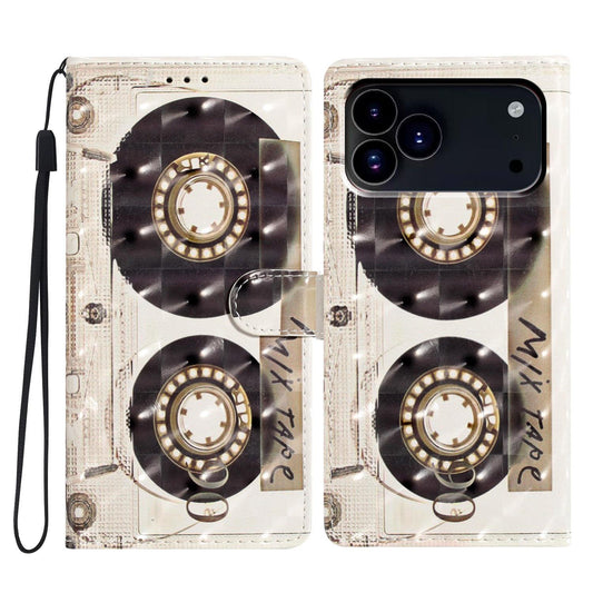 Compatible with iPhone 18 Pro Max 3D Pattern Leather Phone Case - Tape