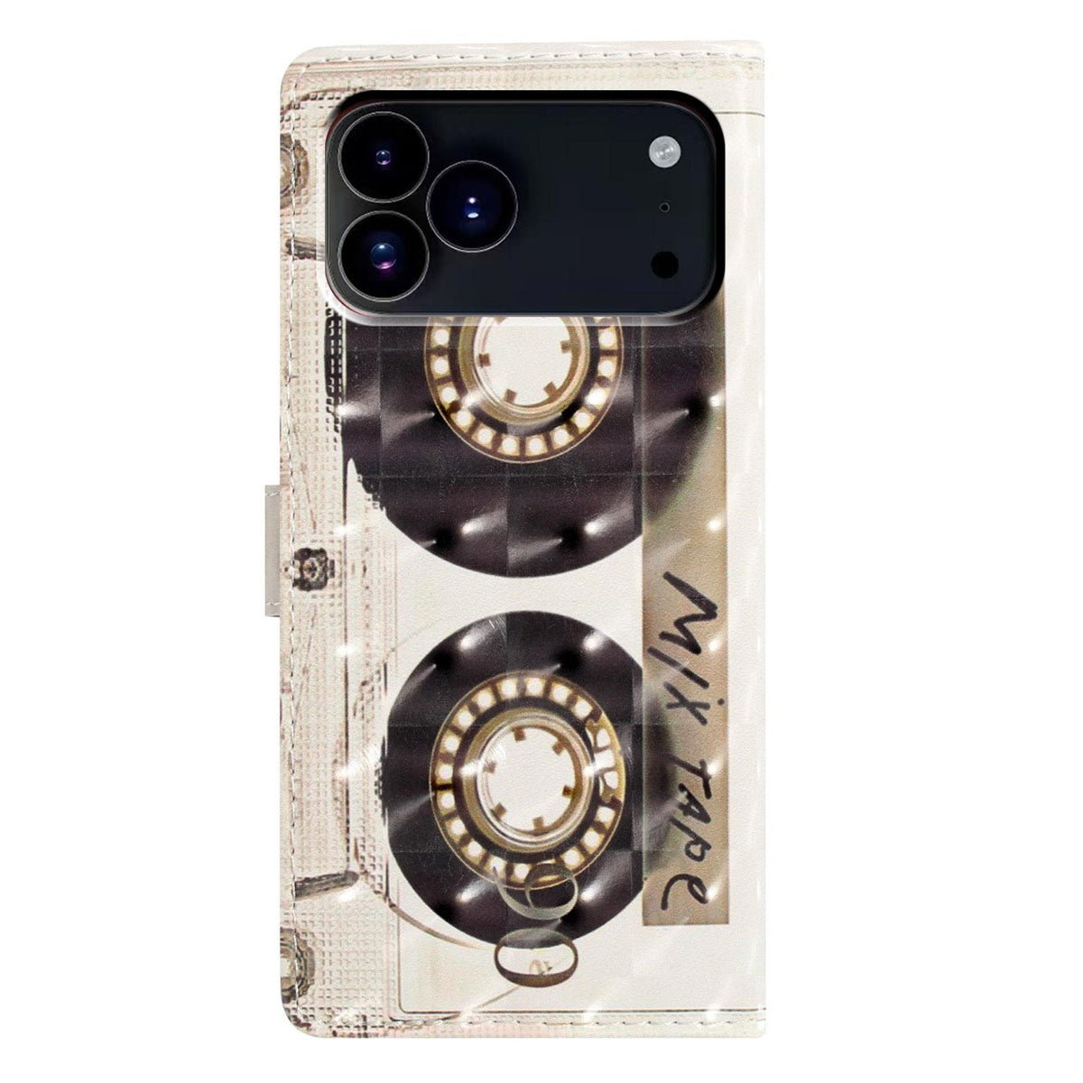 Compatible with iPhone 18 Pro Max 3D Pattern Leather Phone Case - Tape