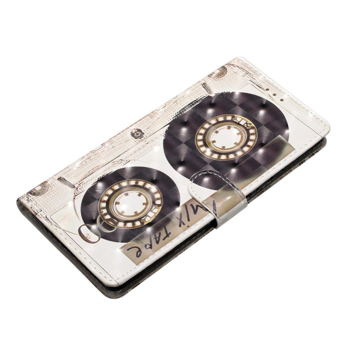 Compatible with iPhone 18 Pro 3D Pattern Leather Phone Case - Tape