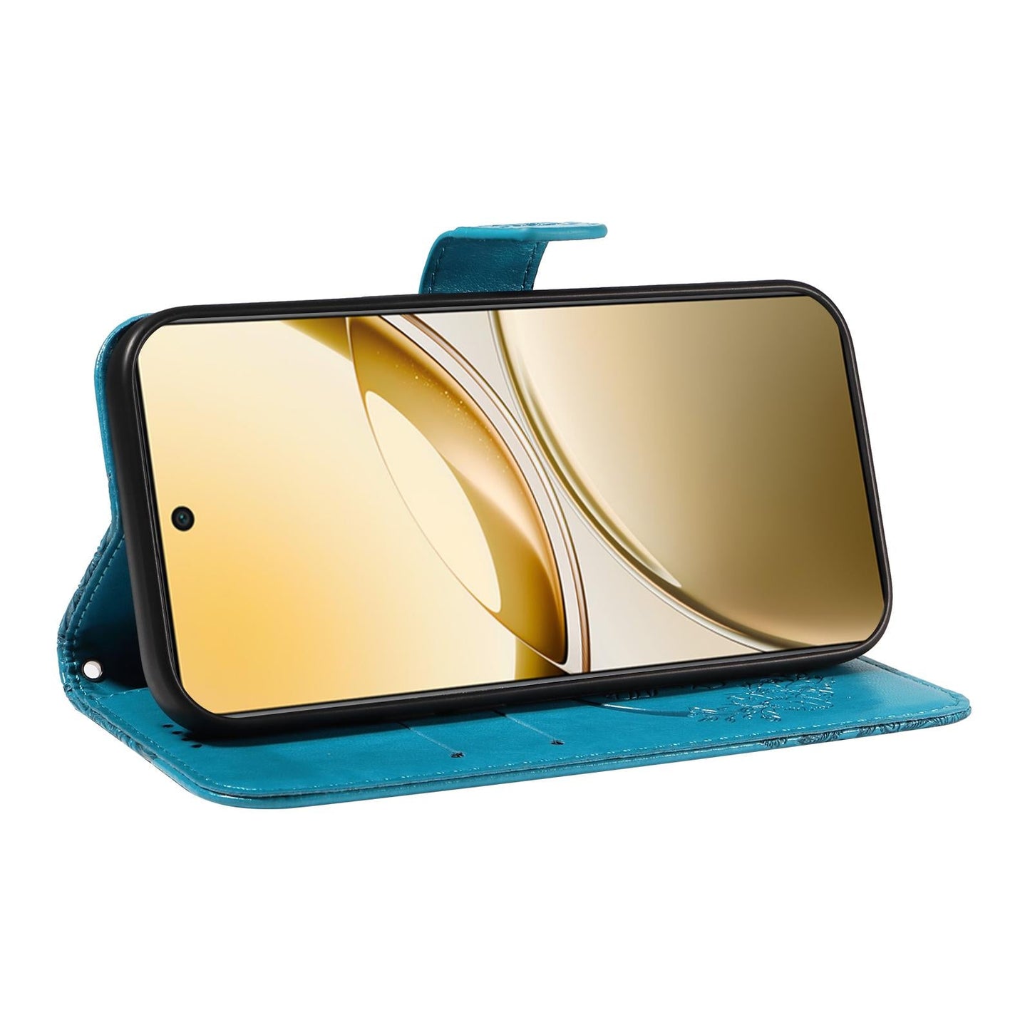 For vivo V50 5G Global Swallowtail Butterfly Embossed Leather Phone Case(Blue)