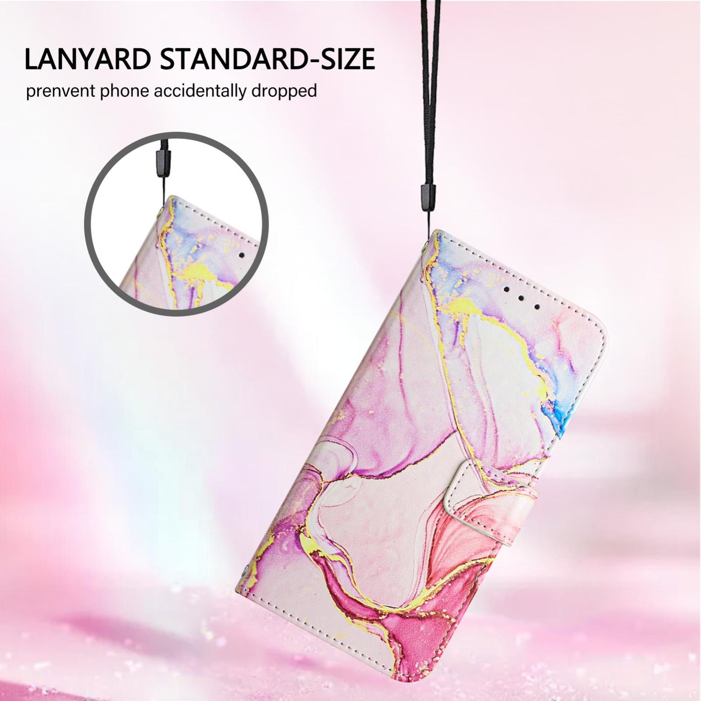 For vivo V50 PT003 Marble Pattern Flip Leather Phone Case(Rose Gold)