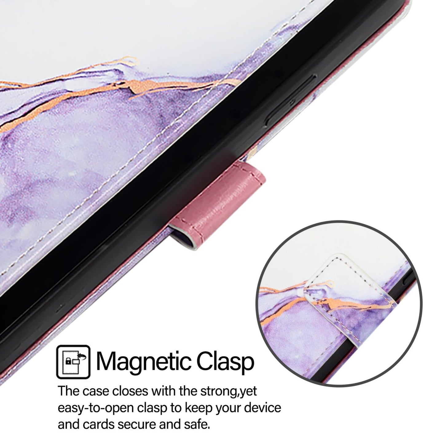 For vivo V50 PT003 Marble Pattern Flip Leather Phone Case(White Purple)