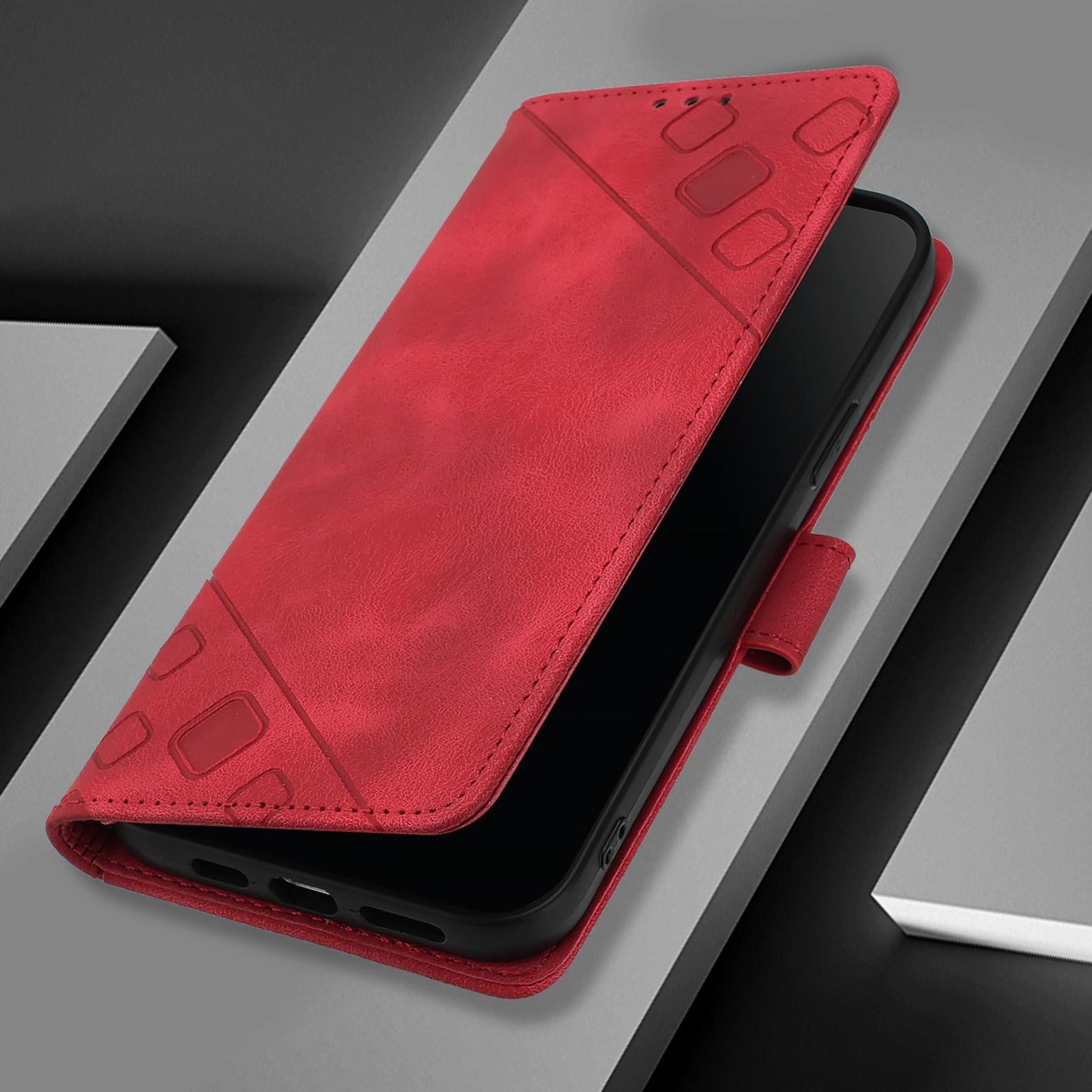 For vivo V50 Lite 5G Skin Feel Embossed Leather Phone Case(Red)