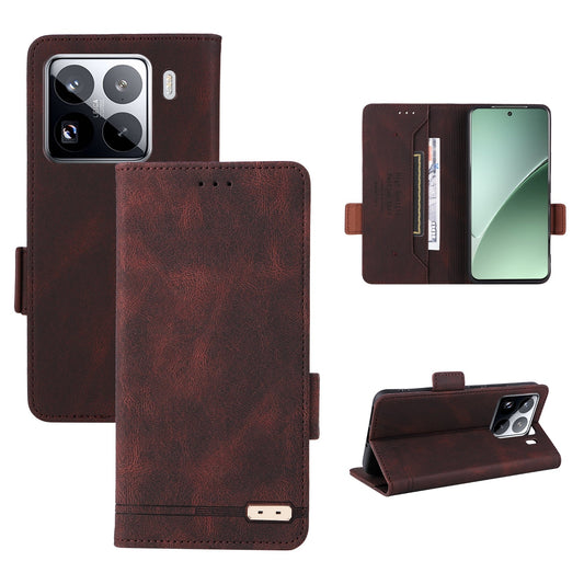 For Xiaomi 15 Pro Magnetic Clasp Leather Phone Case(Brown)
