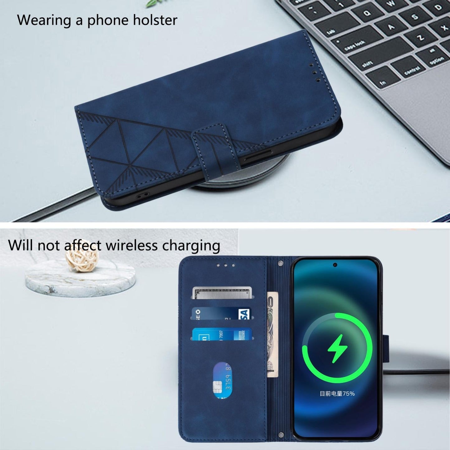 For vivo V50 Global Crossbody 3D Embossed Flip Leather Phone Case(Blue)