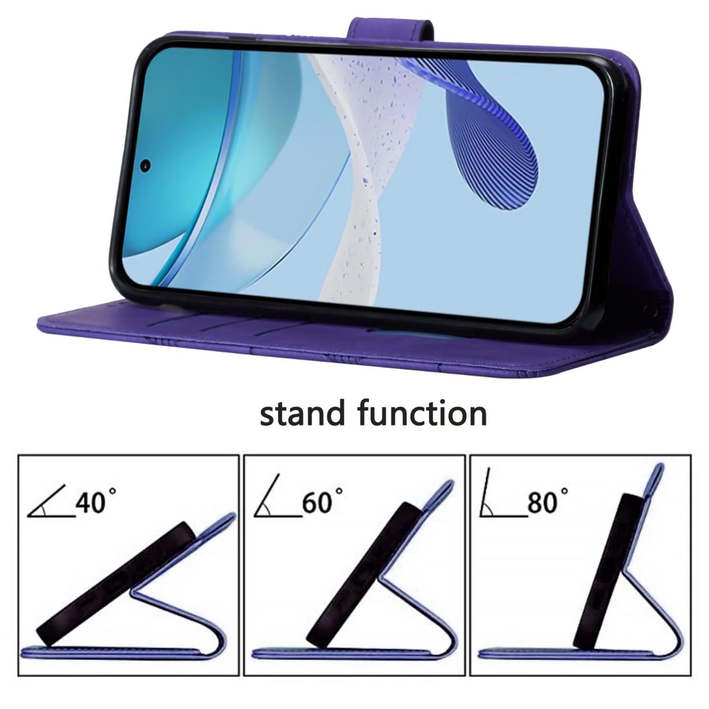 For vivo V50 Global Crossbody 3D Embossed Flip Leather Phone Case(Purple)